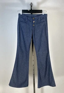 Vintage 1970's RARE low waist button fly UNWORN Lee bell bottom denim jeans 29"w - Picture 1 of 8