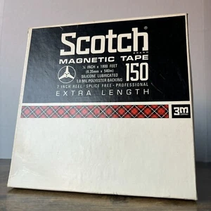 3M Scotch Magnetic Reel to Reel Tape 150 7 in. reel 1/4 in x 1800 ft - Picture 1 of 17
