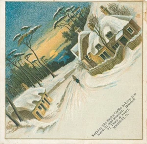 1885 Victorian Trade Card Sarica Coffee Roasted by Tracy & Avery Mansfield Ohio - Picture 1 of 2