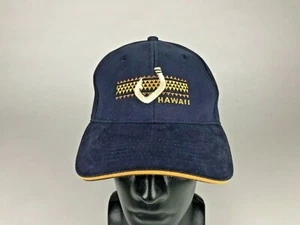 Hawaiian Headwear Mens Navy Blue Screw Patch Fitted Baseball Cap One Size - Picture 1 of 7