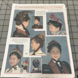 History Pattern "Late Victorian Small Bonnet 1880s-1890s'" Lynn McMasters, UNCUT - Imagen 1 de 3