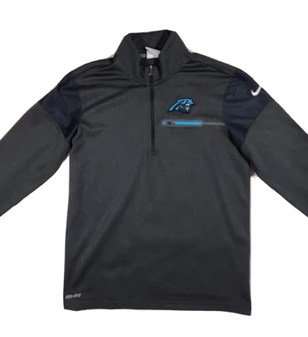 Nike DriFit On Field Apparel 1/4 Zip  Jacket Carolina Panthers NFL Mens Small Cover