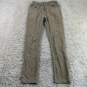 Lucky Brand Khaki Pants Youth Boys Size 14 Authentic Skinny Stretch Tan Brown - Picture 1 of 10