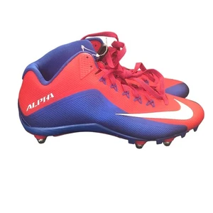 Nike Alpha Pro 2 Red and Blue Football Cleats Size 12.5 - Picture 1 of 7