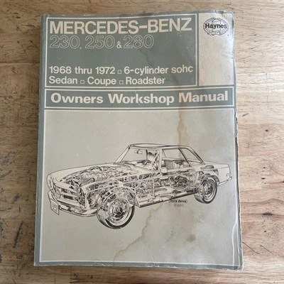 Manual de reparación Haynes Mercedes-Benz 230.250 y 280 1968-1972 6 cilindros SHOC Foto 1 de 4