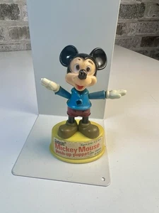 Marioneta push up vintage de Mickey Mouse - 1977 Gabriel Hong Kong - juguete Disney años 70 - Imagen 1 de 3