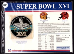 Parche Willabee Ward NFL Super Bowl XVI San Francisco y Cincinnati 1982 - Imagen 1 de 1