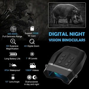 HD Digital 4X Zoom 600m Visión Nocturna Infrarrojo Caza Binoculares Mira Cámara IR - Imagen 1 de 12