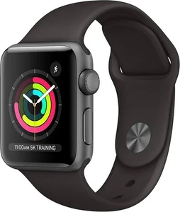 Apple Watch Series 3 38mm Space Gray GPS Only with Band - Zdjęcie 1 z 2