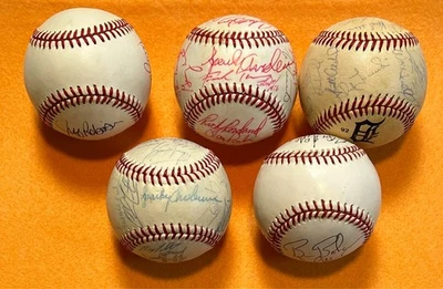 (5) 1990s Detroit Tigers Team Signed Baseball Auto Alan Trammell - Image 1 of 4