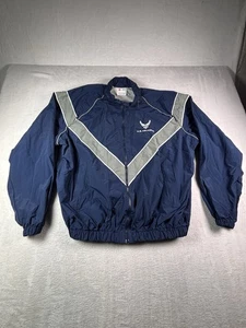 Chaqueta cortavientos larga grande de la Fuerza Aérea de los Estados Unidos forrada de malla con cremallera completa - Imagen 1 de 7