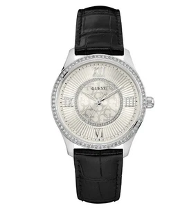 Orologio Donna GUESS Broadway ref.W0768L5 In acciaio cint. in pelle Nero 39mm - Foto 1 di 1