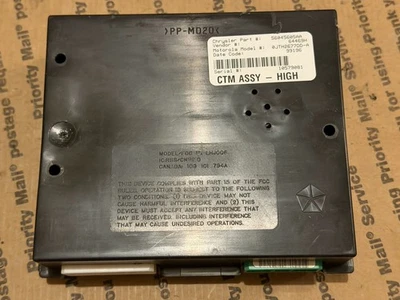 56045605AA  2000 Dodge Dakota  PL PW 4X4 Automatic Body Control Module BCM CTM - Image 1 of 4