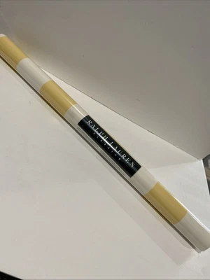 Vtg. Ralph Lauren Wallpaper Yellow & White Stripe Double Roll 60 sqft 24” - Image 1 of 4