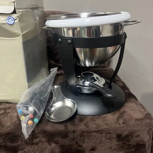 Juego de olla clásica para fondue Homestyles, inserto de cerámica, tenedores para fondue, soporte/quemador - Imagen 1 de 9