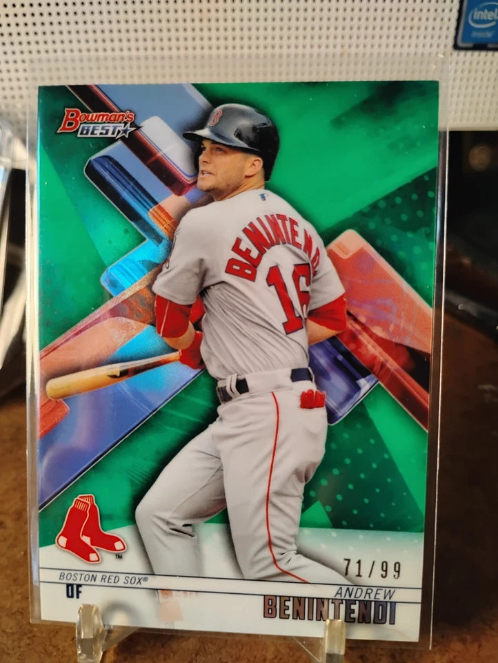 2018 Bowmans Best Green /99 Andrew Benintendi Redsox - Image 1 of 3