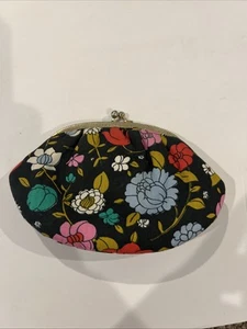 Monedero floral vintage años 60 hecho en Italia cierre de broche de beso - Imagen 1 de 6