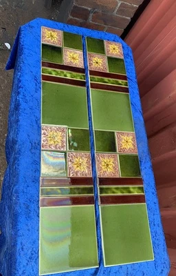 ANTIQUE Fireplace  Tile Set  / Victorian TILES / Full Set - Image 1 of 4