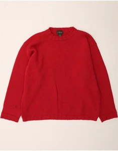 J. CREW Mens Crew Neck Jumper Sweater Large Red Wool DR38 - Picture 1 of 4