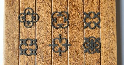 Miniature Metal embellishments for Tudor Dolls houses in 6 different styles. - Image 1 of 4