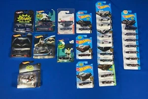HOT WHEELS 25 SEALED BATMAN THEMED LOT CLASSIC TV SERIES BATMOBILE & BATCYCLE - Picture 1 of 12