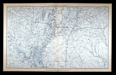 Civil War Map Louisiana Mississippi Alexandria Vicksburg Natchez Jackson Monroe - Image 1 of 3