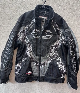 Castle X Switch Snowmobile Jacket Men Medium Black White Digital Camo Shell Only - Foto 1 di 12