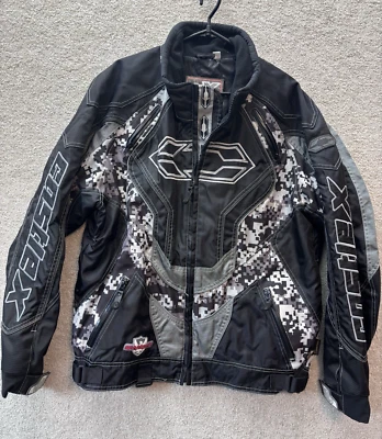 Chaqueta de moto de nieve Castle X Switch para hombre mediana negra blanca camuflaje digital solo carcasa Foto 1 de 4