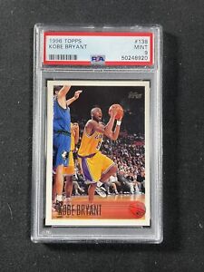 1996-97 Topps Basketball Kobe Bryant TRUE RC Graded PSA 9 MINT Rookie Card #138