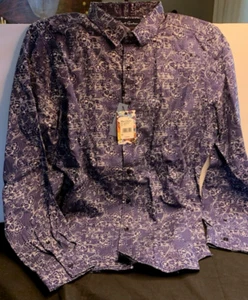 Neu mit Etikett Robert Graham Blue Garden Grove Größe L tailliertes Hemd - Bild 1 von 5