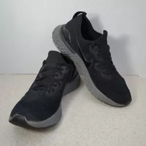 Nike Epic React Flyknit 2 Running Shoes Women's Size 10.5 Black Gray BQ8927-001 - Picture 1 of 9
