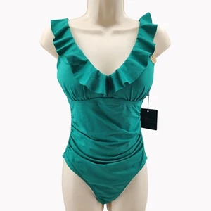 Nip Tuck Swim womens size 6 Multifit Cup One-Piece Swimsuit Green NEW - Picture 1 of 11