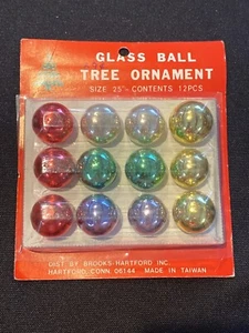 12 Vintage Brooks Hartford Mini Holiday Christmas Ornaments Original Box - Picture 1 of 4