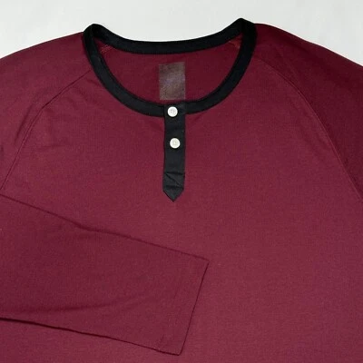 Camiseta The North Face Manga Larga Botón Henley Granate L Secado Rápido Ligera Foto 1 de 4