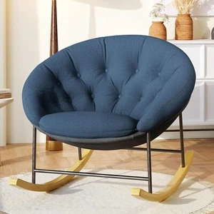 Loungesessel Relaxliege Schaukelstuhl Blau Wohnzimmer Relaxsessel Relaxsessel DE - Bild 1 von 9