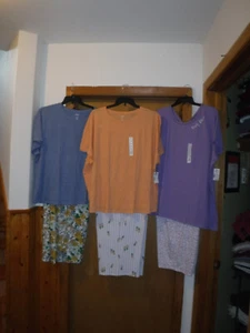 Size Plus 2 Piece Pajama Sets,3X,2X, Croft & Barrow,Multi Color,Cotton & Polyest - Picture 1 of 54