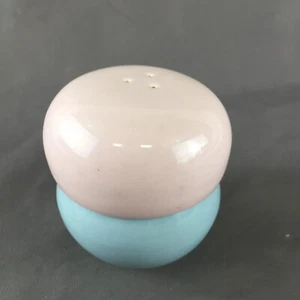 Russel Wright Iroquois Casual China Stackable Salt (Blue)/Pepper (Pink) Shakers - Picture 1 of 5