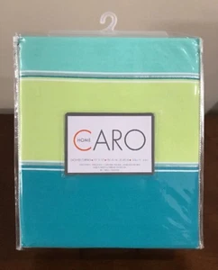 Caro gestreifter Stoff Duschvorhang Bueno Aires 100 % Baumwolle blau/grün/weiß Neu mit Etikett - Bild 1 von 4