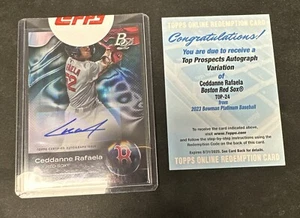 CEDDANE RAFAELA - 2023 BOWMAN PLATINUM AUTO BOSTON RED SOX HOT PROSPECT #TOP-24 - Foto 1 di 2