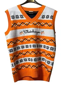 WHATABURGER ZIG ZAG Adult SWEATER VEST Size XL Knit Acrylic Classic - Picture 1 of 10
