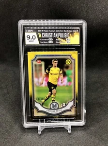 2018-19 Topps Museum Collection Christian Pulisic /50 GOLD SP #1 GRADED 9 MINT - Picture 1 of 12