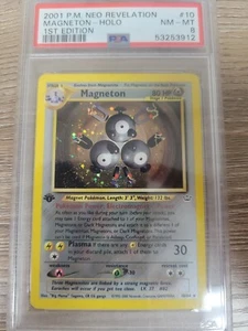 Magneton 10/64 1a edizione Holo PSA 8 Pokémon Neo Rivelazione - Foto 1 di 2