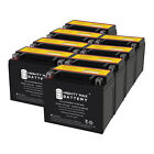 Mighty Max YTX12-BS 12V 10Ah Battery Replaces Bimota SB8R, SB8RS 98-00 - 8 Pack