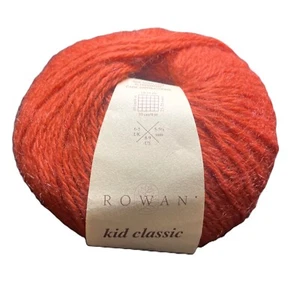 Rowan Kid Classic 827 Filato Arancio Succoso Agnelli Lana Mohair Nylon Maglia Uncinetto - Foto 1 di 5