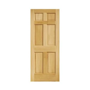 eightdoors Interior Door Slab 30" x 80" x 1-3/8" 6-Panel Solid Core Wood Pine - Picture 1 of 8