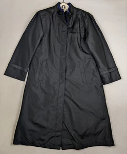 VINTAGE WOMEN'S BLACK TRENCH COAT RAIN COAT - FORECASTER - SIZE 13/14 - LINER - Picture 1 of 15