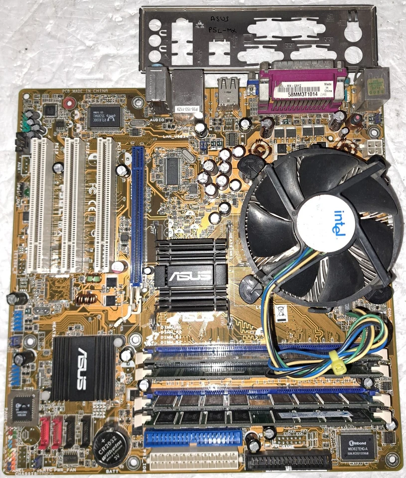 Scheda Madre Asus P5GL-MX con CPU Intel 775 e Ram - Immagine 1 di 1