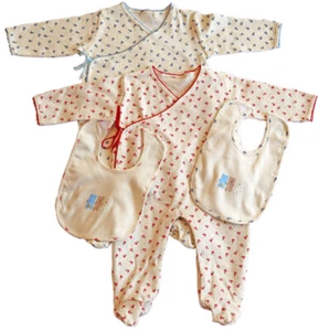Infant Clothes Boys Girls Cotton Sleep and Play Footed Pajamas Jumpsuit with Bib - Picture 1 of 16