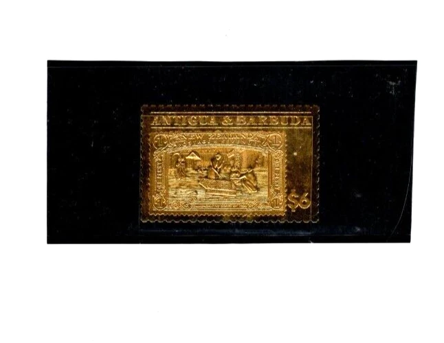 Antigua 3517 MNH Gold Foil  Image of New Zealand 123a - Image 1 of 1