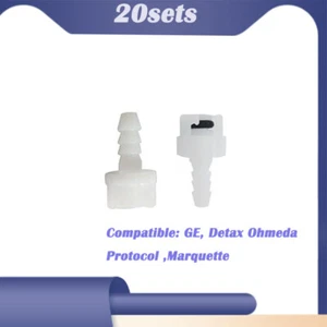 20Set Female + Male NIBP Cuff Air Hose Connectors Detax Ohmeda Protocol  plastic - Picture 1 of 11